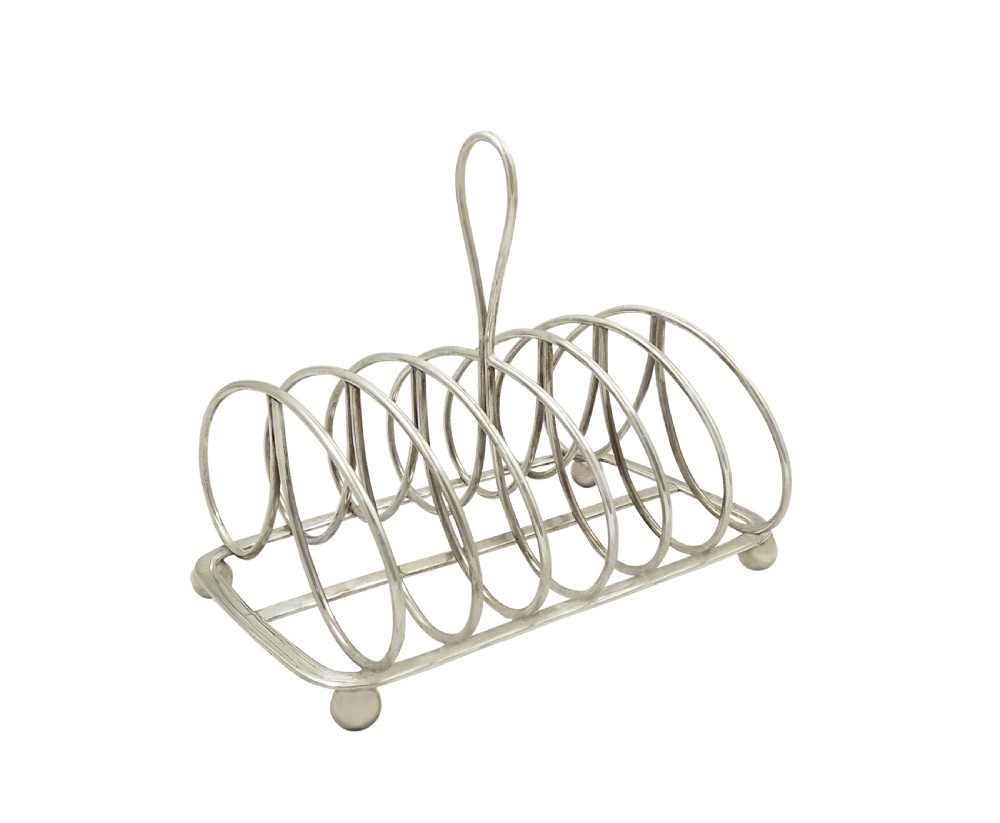 Antique Georgian Sterling Silver Toastrack 1821 View III