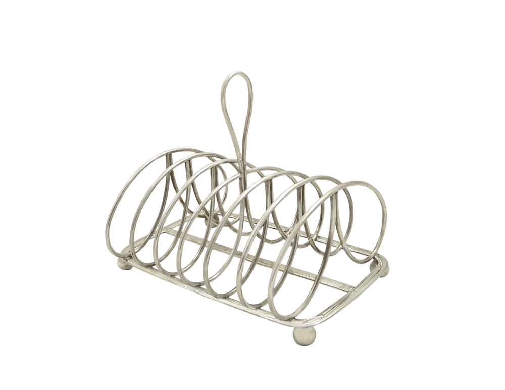 Antique Georgian Sterling Silver Toastrack 1821 View VII