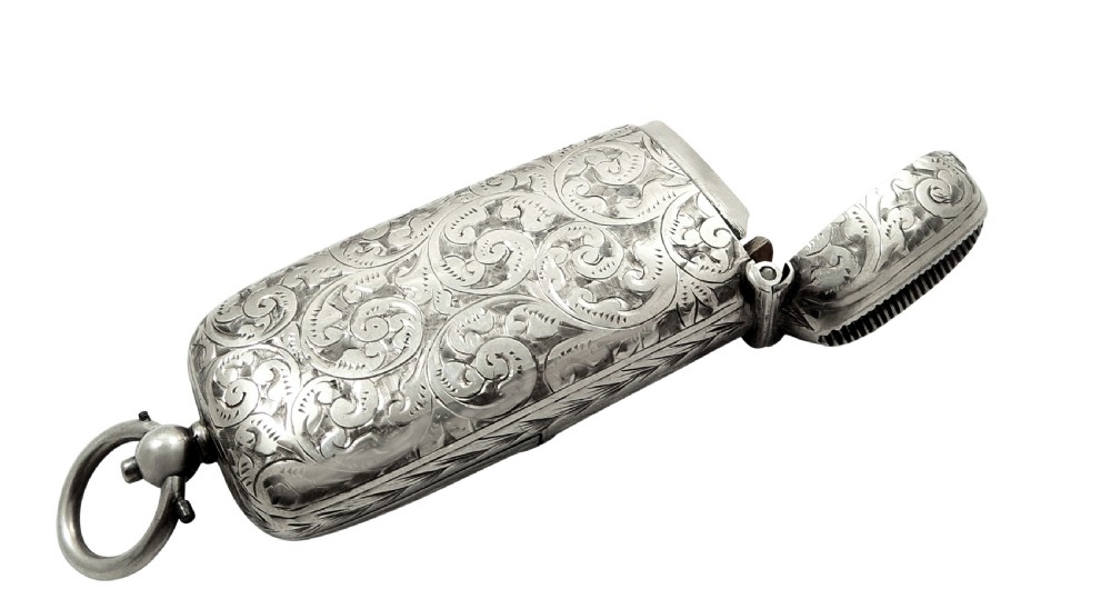Antique Sterling Silver Sovereign / Vesta Case 1913 View IX
