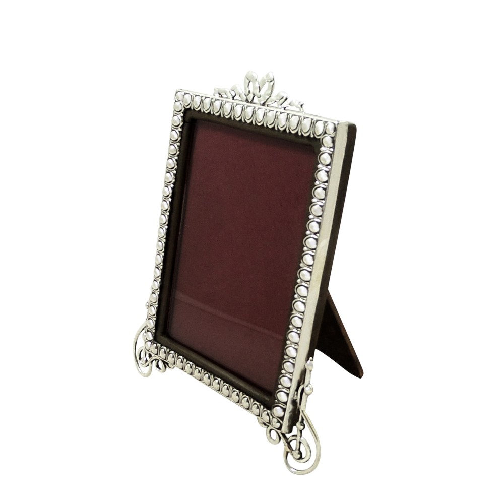 Antique Victorian Sterling Silver 'Bow' Photo Frame 1900