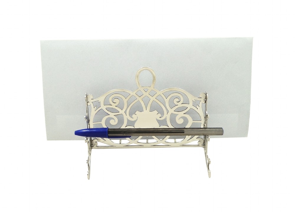 Antique Edwardian Sterling Silver Letter Rack 1904 View XI