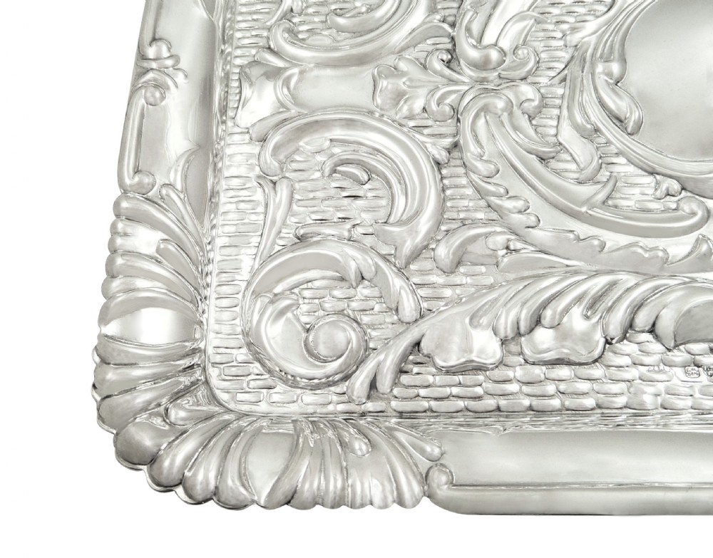 Antique Edwardian Sterling Silver Dressing Tray 1910 View V