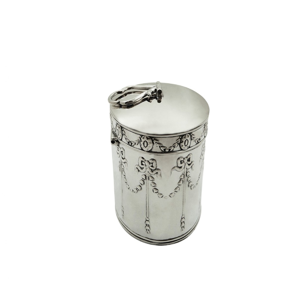 Antique Edwardian Sterling Silver Caddy 1905 View II