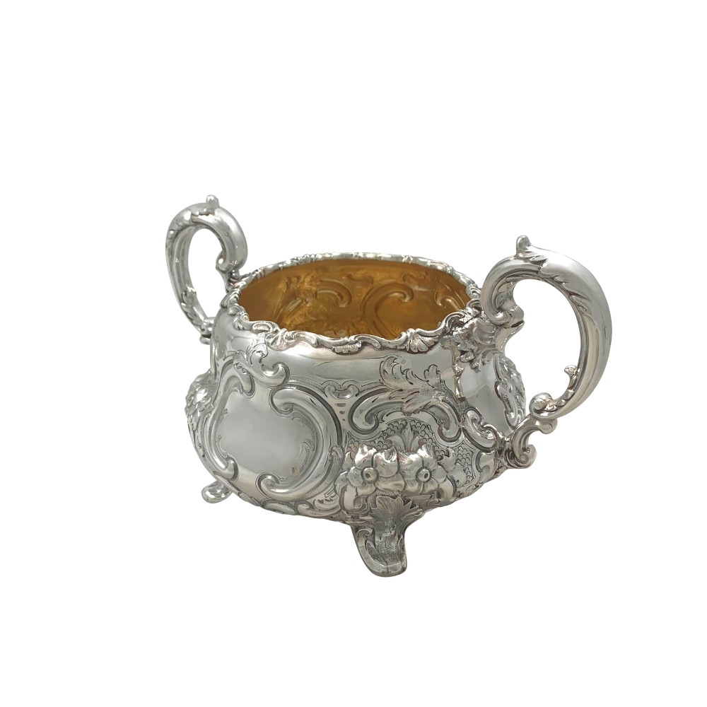 Antique Victorian Sterling Silver 2 Handle Bowl 1855