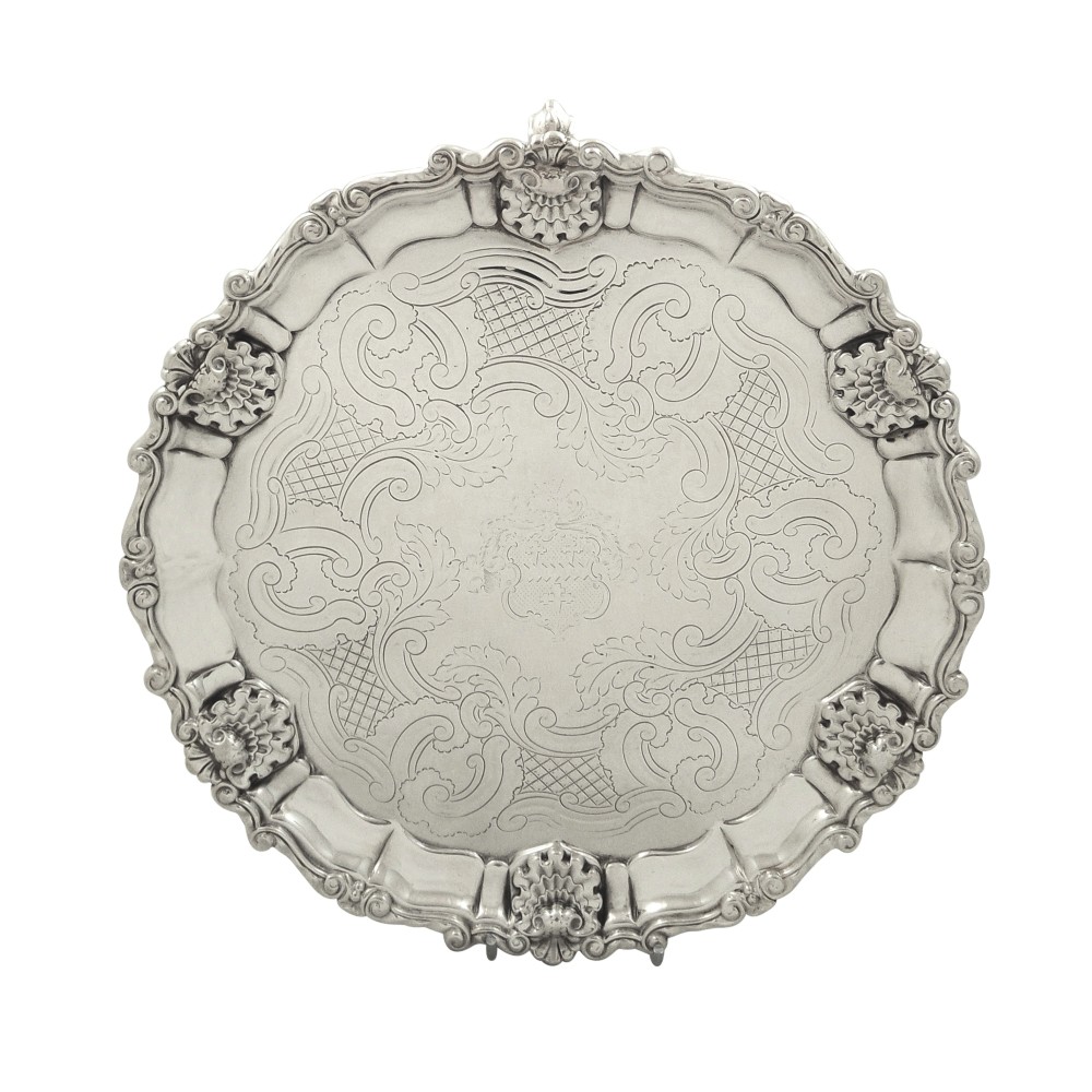 Antique William IV Sterling Silver Tray / Salver 1832