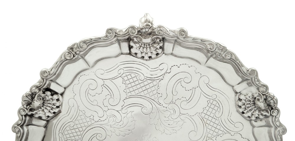 Antique William IV Sterling Silver Tray / Salver 1832 View III