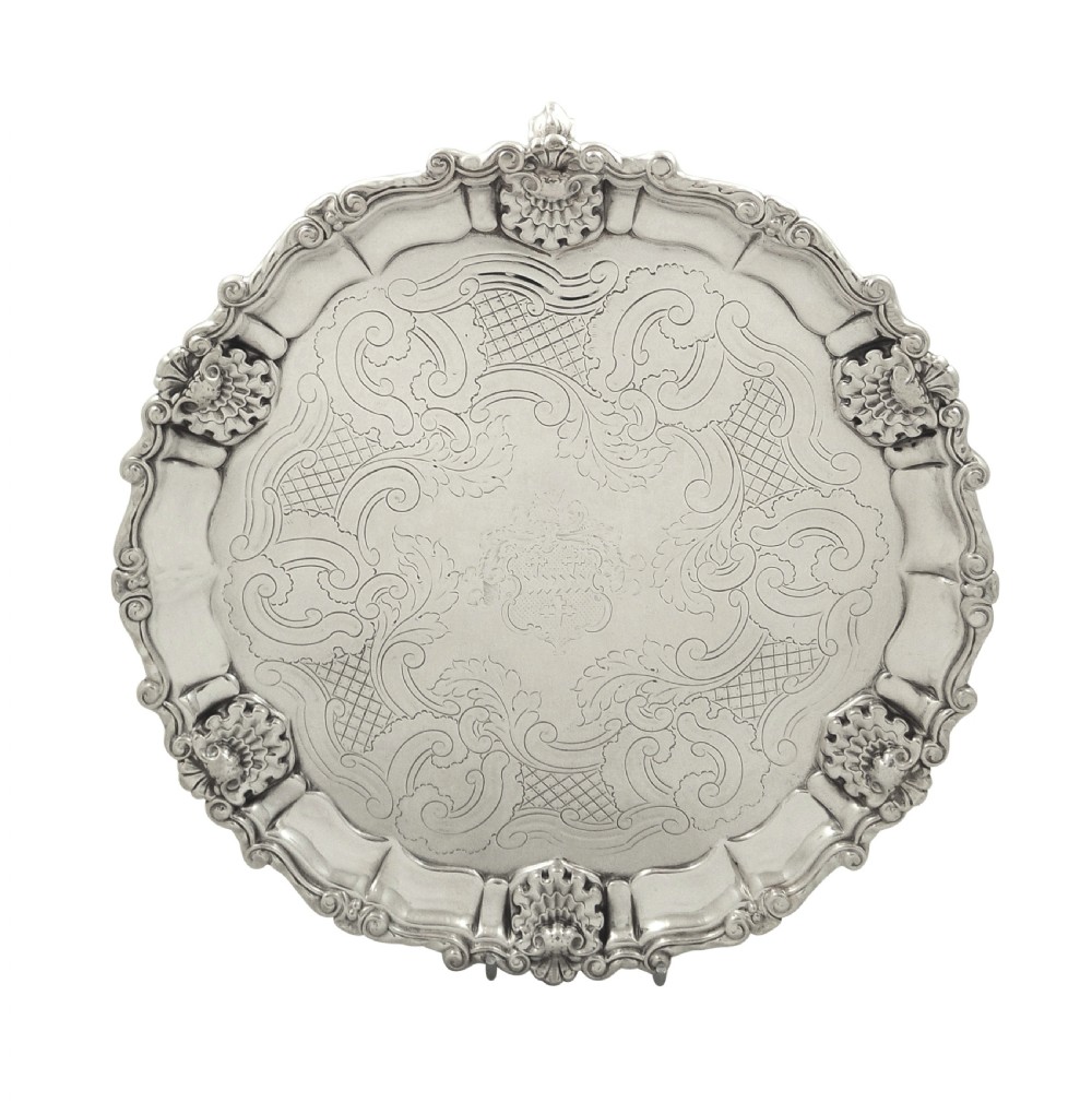 Antique William IV Sterling Silver Tray / Salver 1832 View XI