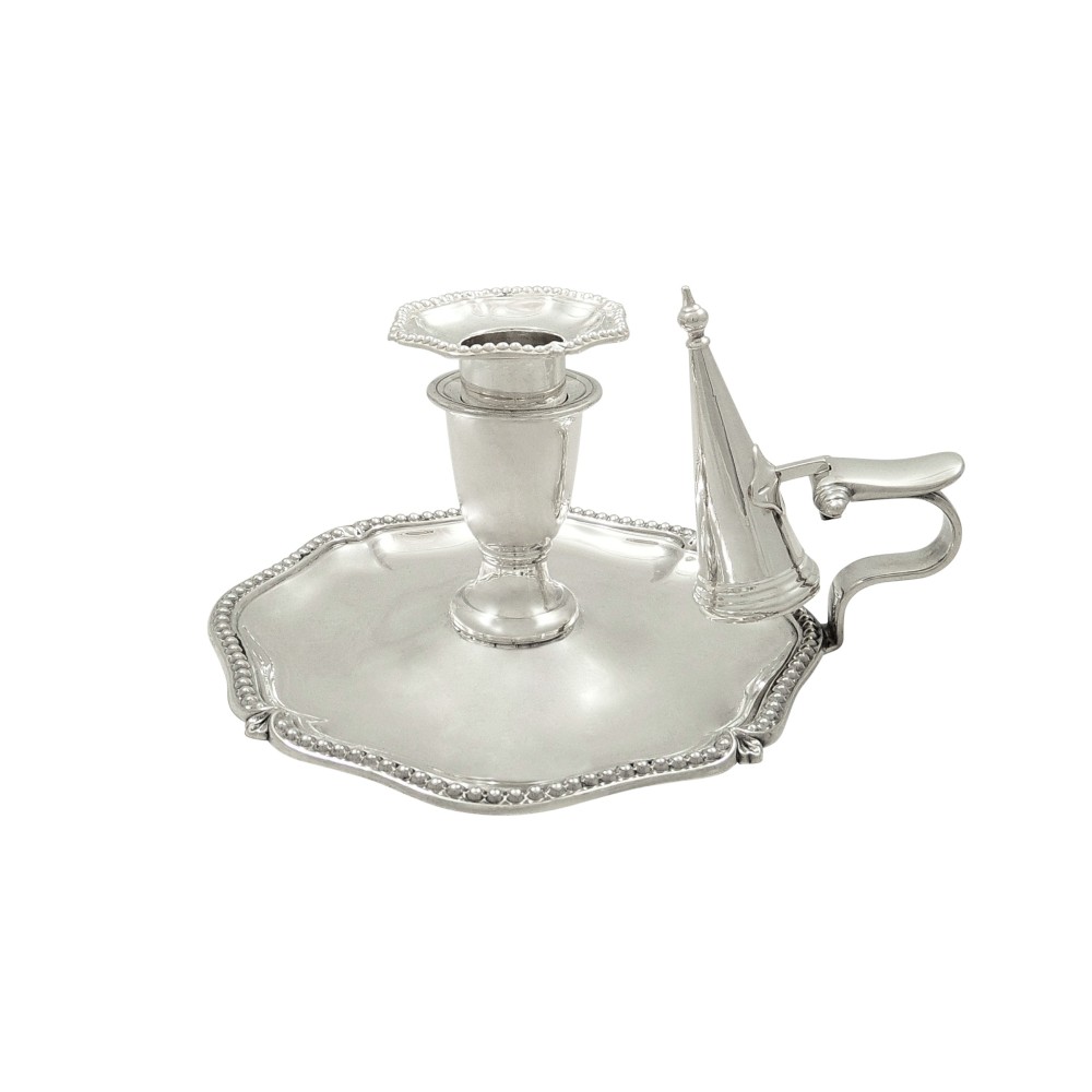 Antique Victorian Sterling Silver Chamberstick 1897