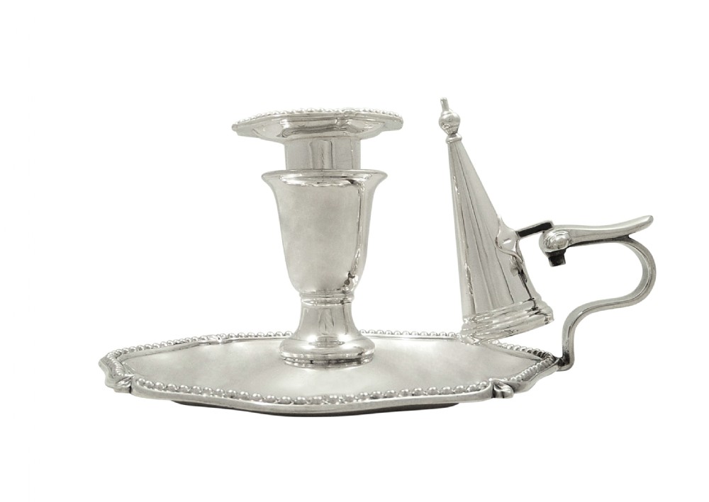 Antique Victorian Sterling Silver Chamberstick 1897 View IX