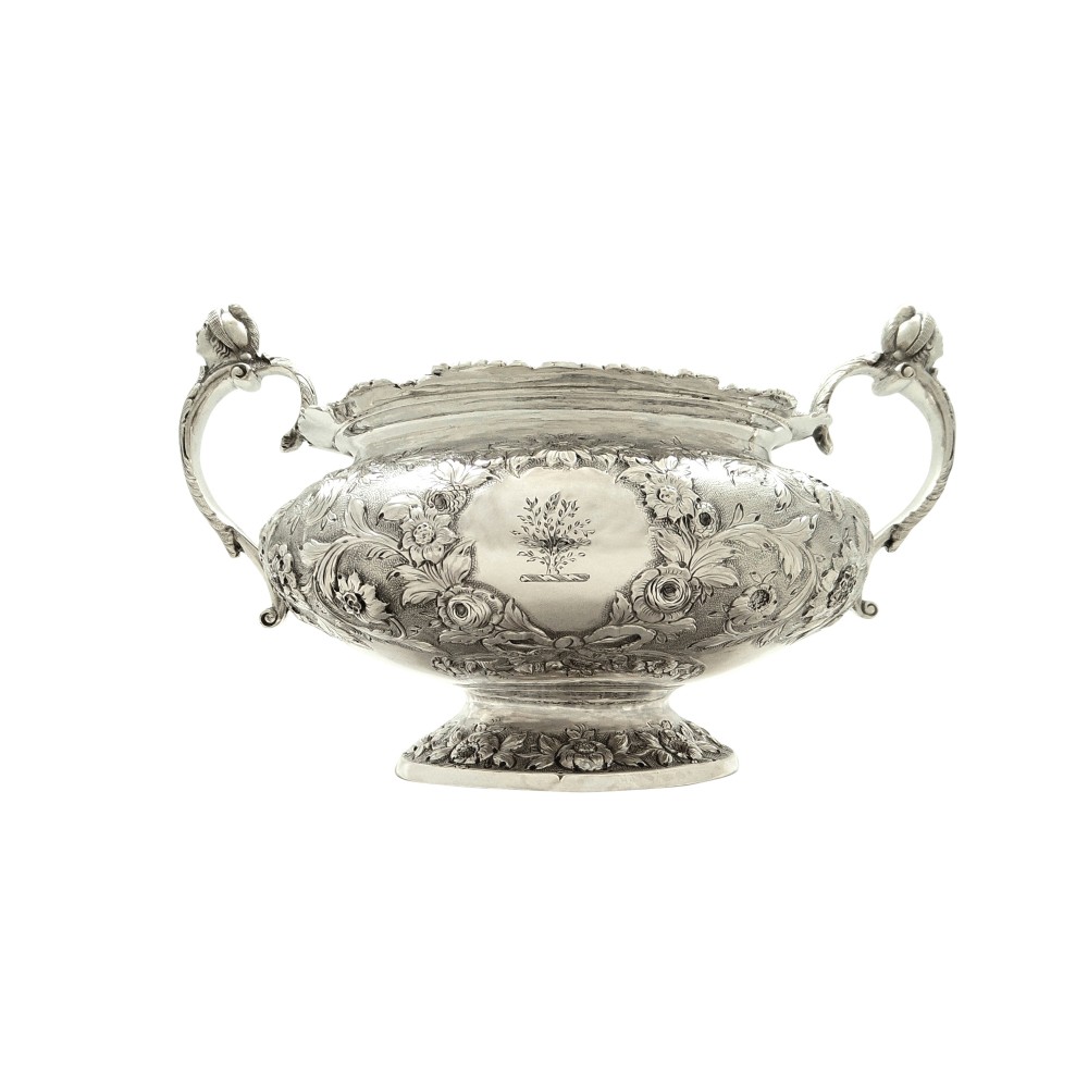 Antique Georgian Sterling Silver 2 Handle Bowl - 1827