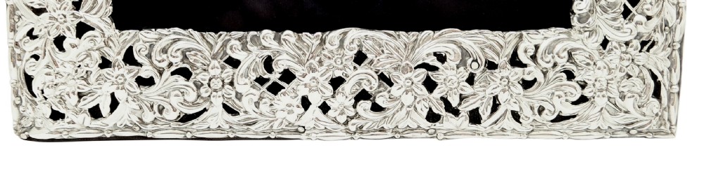 Antique Edwardian Sterling Silver Landscape Photo Frame 1904 View VI