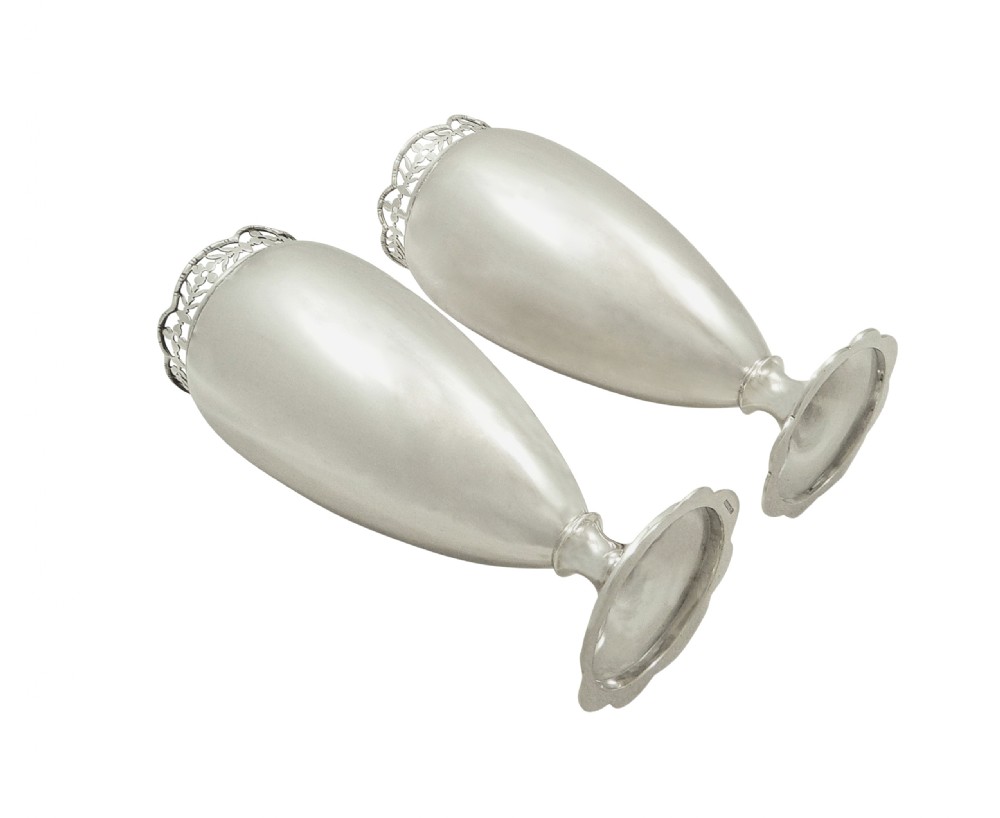 Pair of Antique Sterling Silver 7