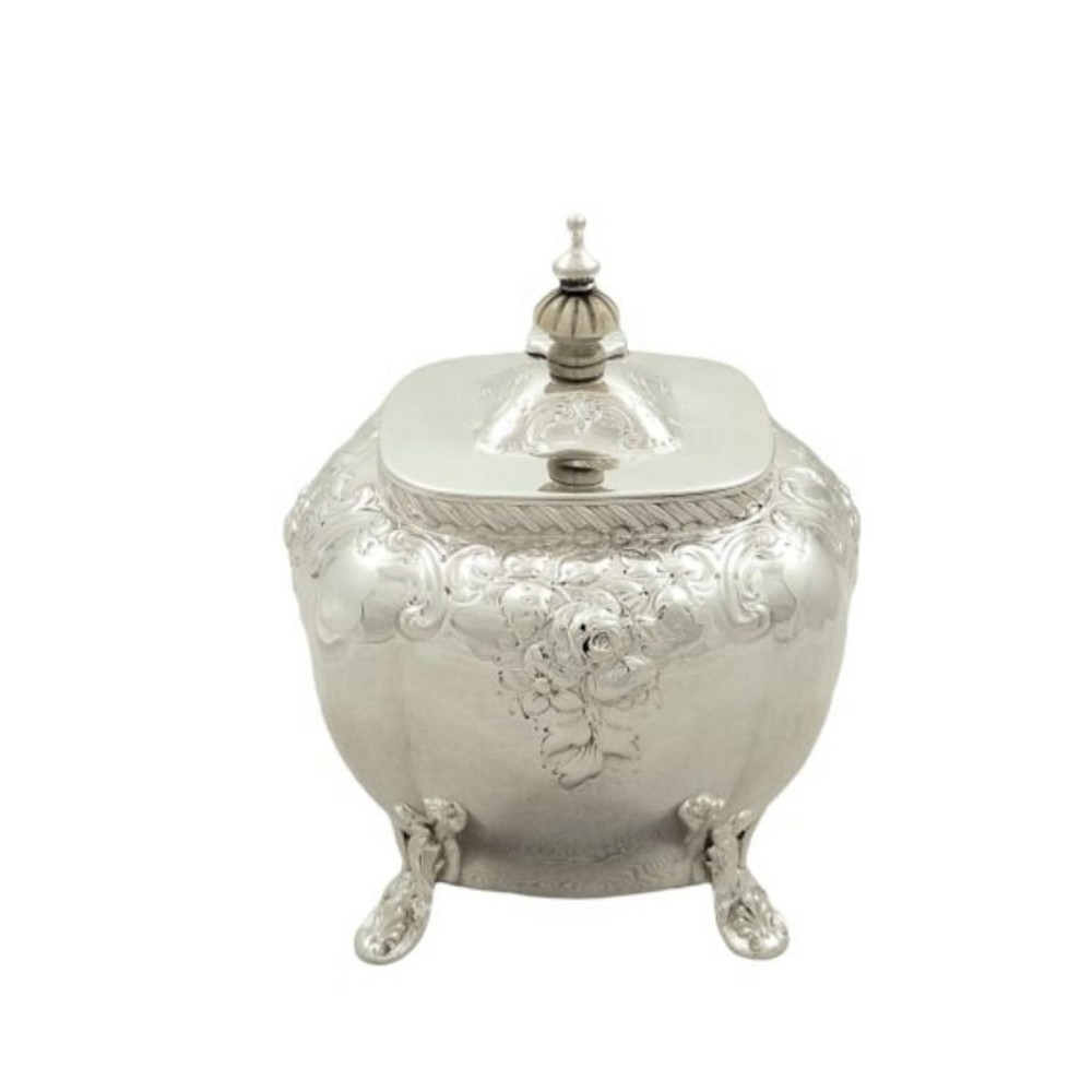 Antique Victorian Sterling Silver Caddy 1896