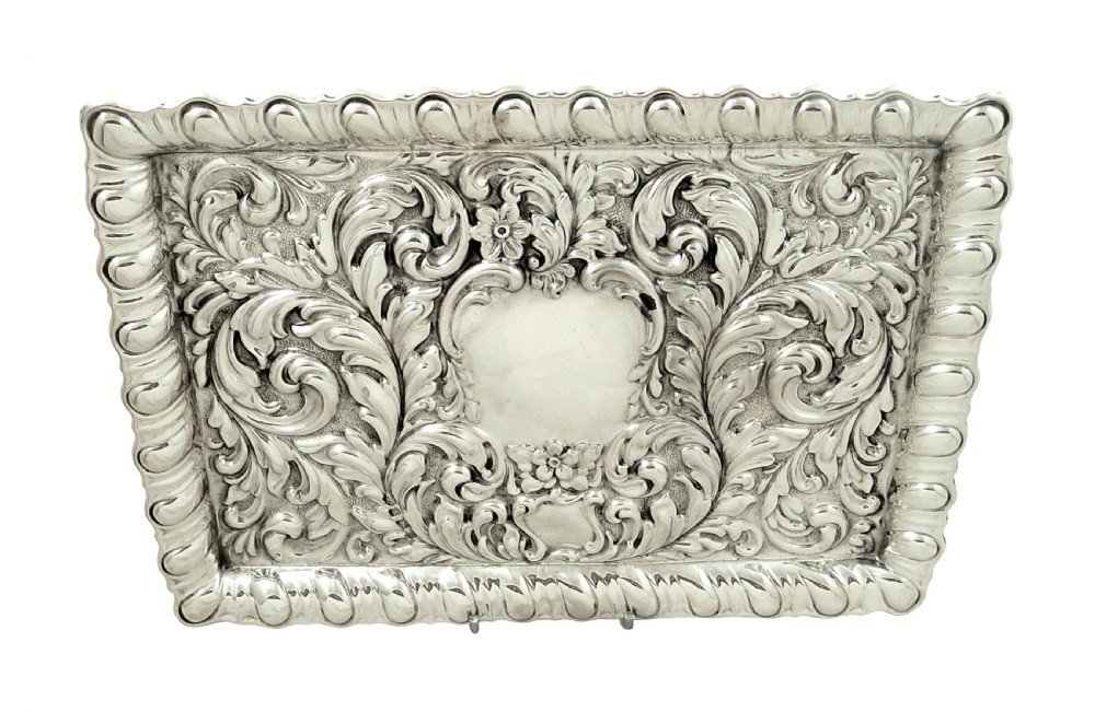 Antique Edwardian Sterling silver Dressing Tray 1906 View IX
