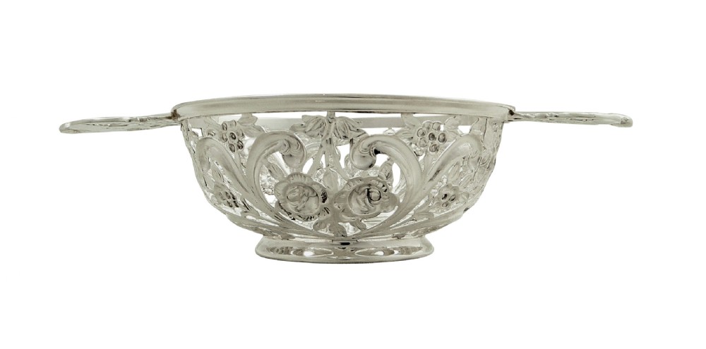 Antique Victorian Sterling Silver Pierced Dish / Basket 1893 View IV