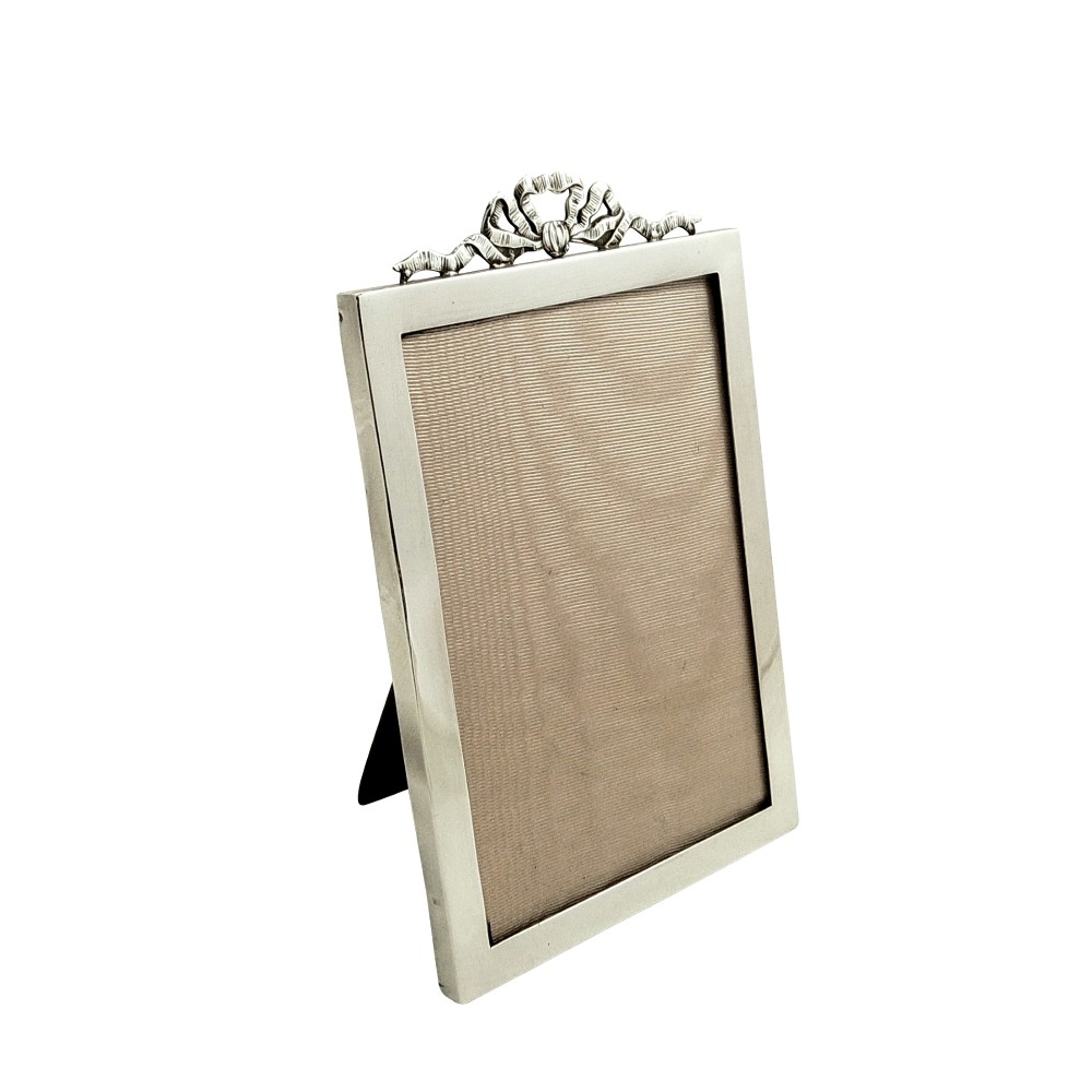 Antique Sterling Silver 'Bow / Ribbon' Photo Frame 1911