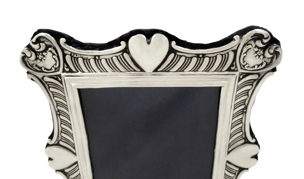 Antique Edwardian Sterling Silver Photo Frame 1901 View II