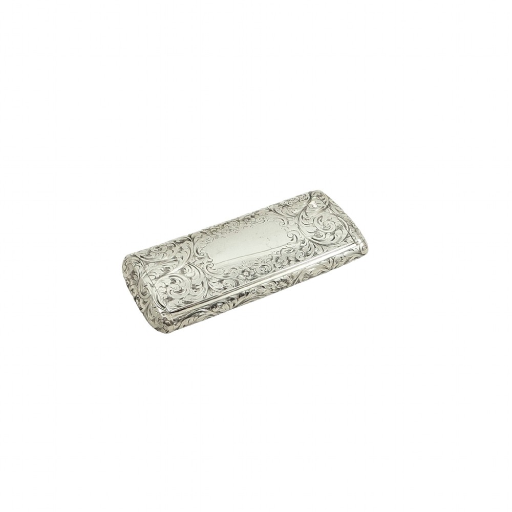 Antique Victorian Sterling Silver Snuff Box 1854