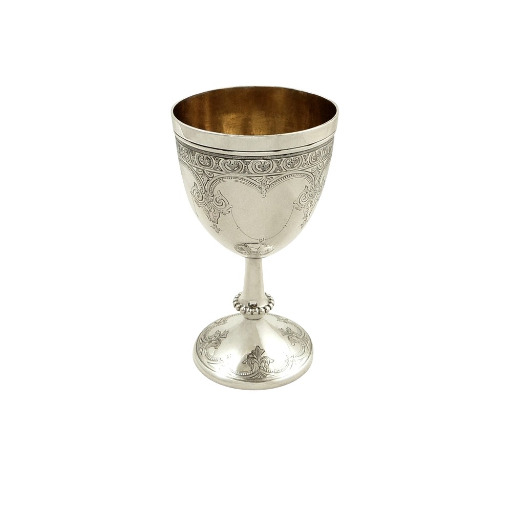 Antique Victorian Sterling Silver Wine Goblet 1861
