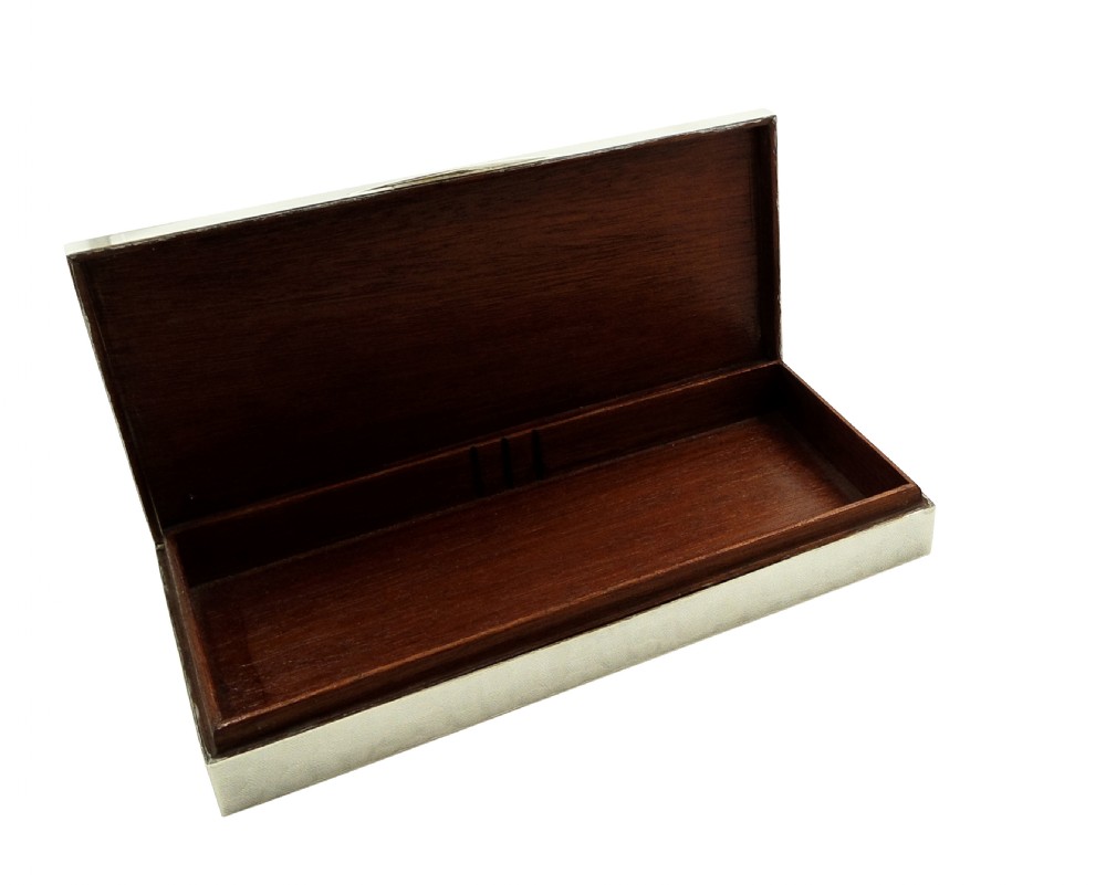 Vintage Sterling Silver Cigarette Box  View II