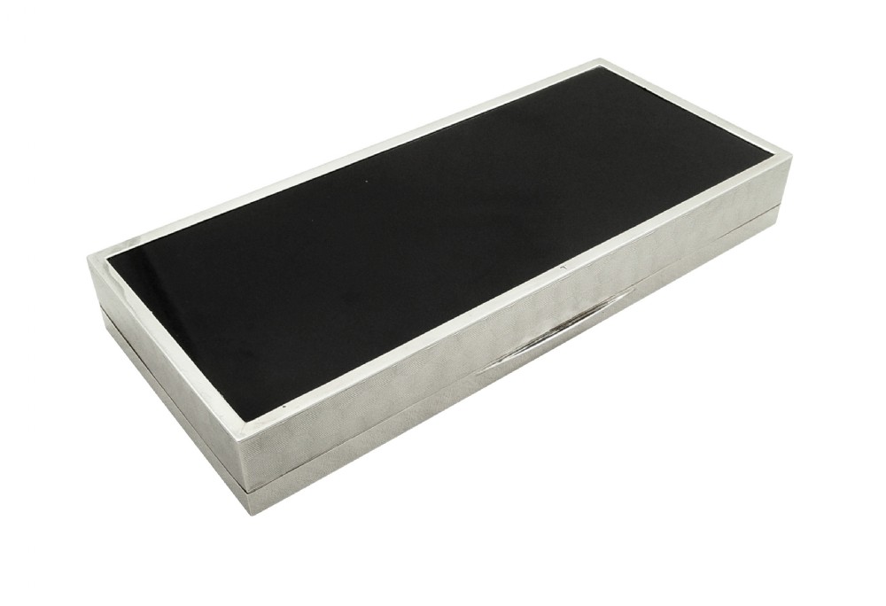 Vintage Sterling Silver Cigarette Box  View V