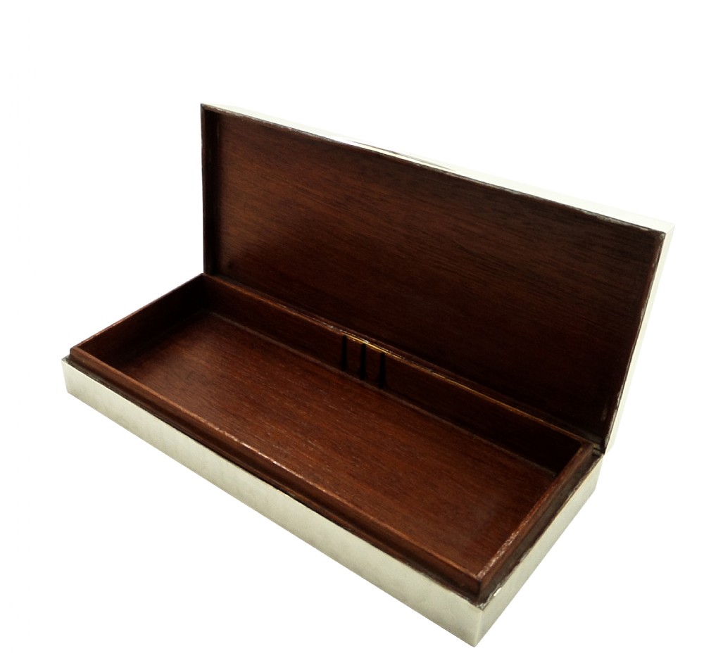 Vintage Sterling Silver Cigarette Box  View VI