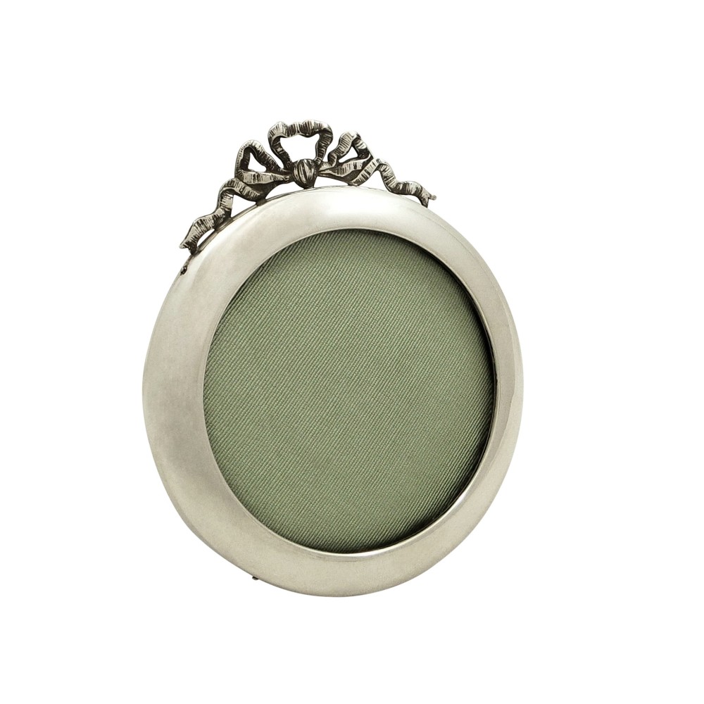 Antique Sterling Silver Bow / Ribbon Photo Frame 1915