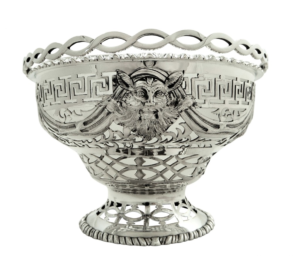 Antique Victorian Sterling Silver Bowl in Presentation Case 1870 View X