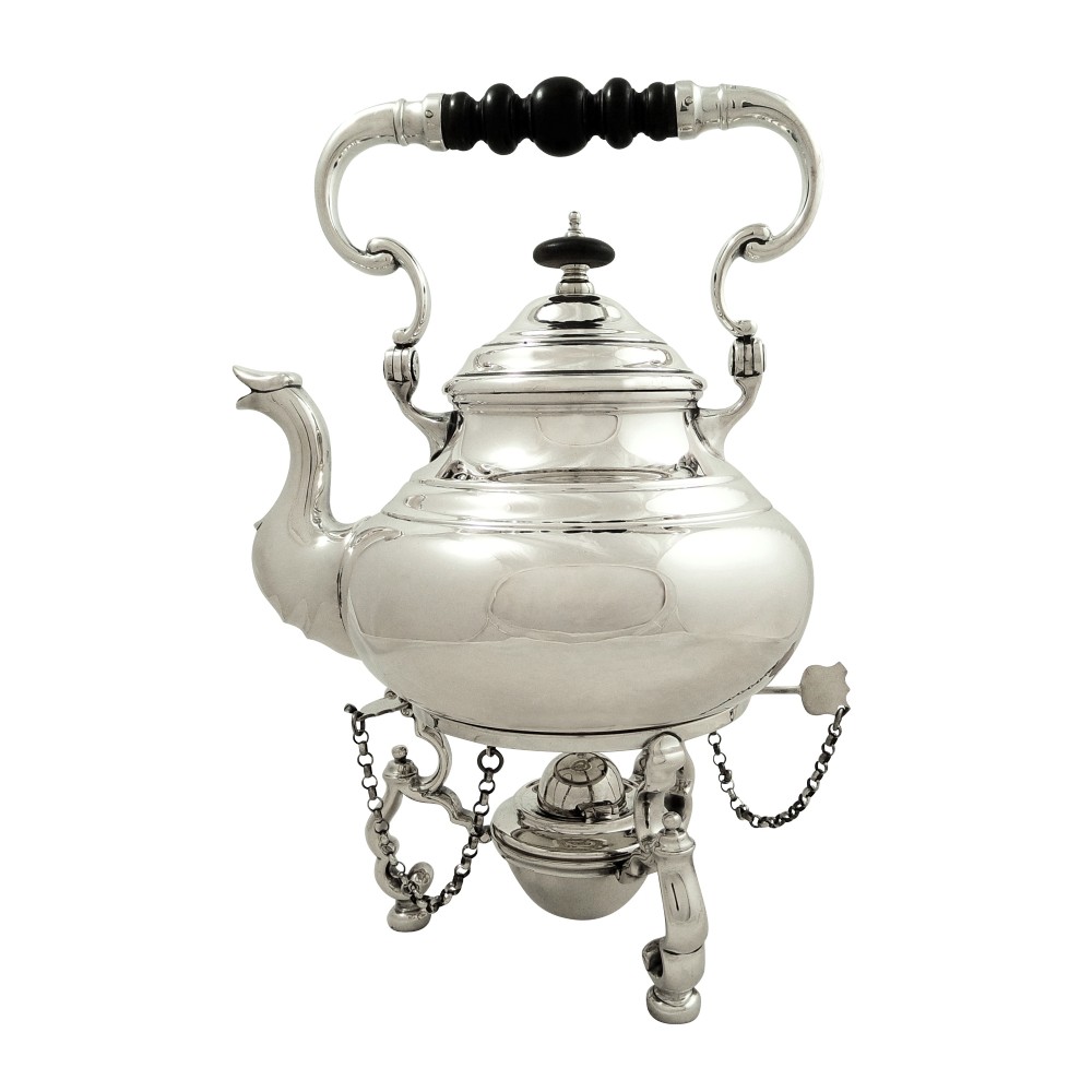 Antique Edwardian Sterling Silver Spirit Kettle 1909