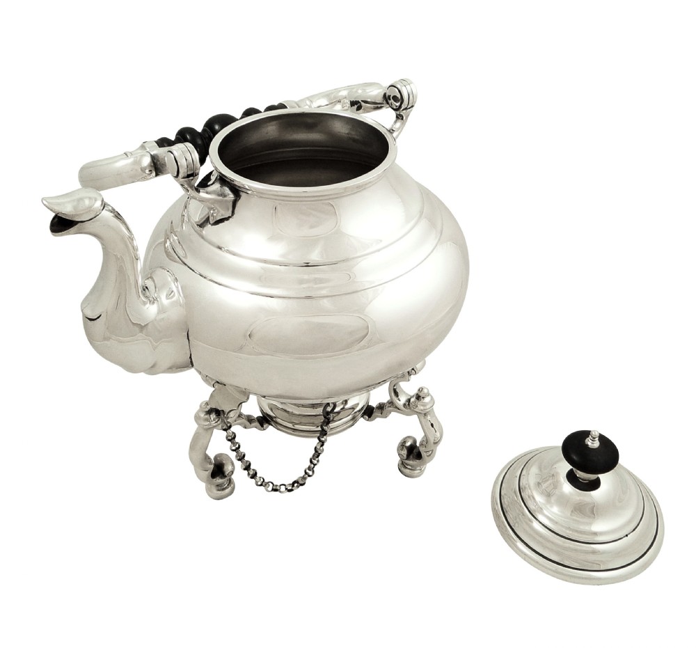 Antique Edwardian Sterling Silver Spirit Kettle 1909 View VII