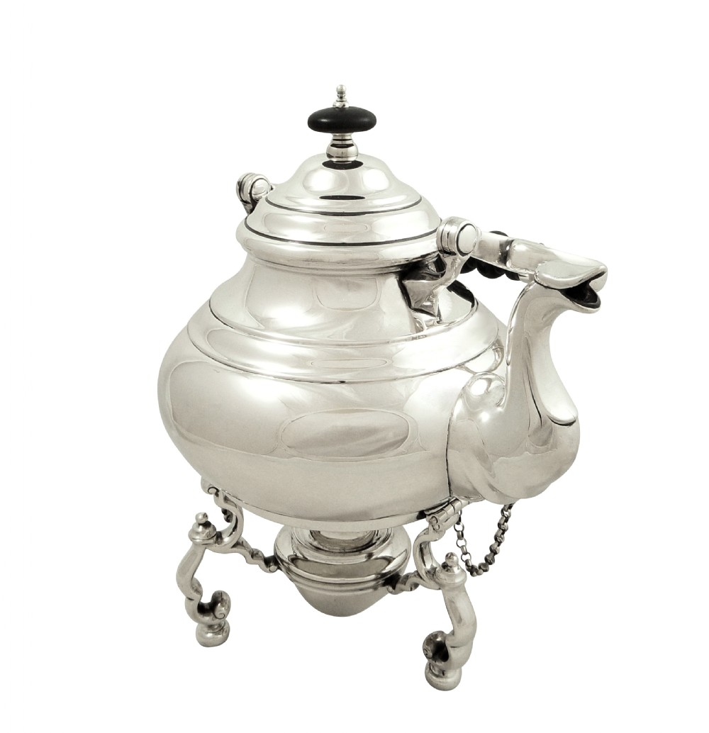 Antique Edwardian Sterling Silver Spirit Kettle 1909 View X