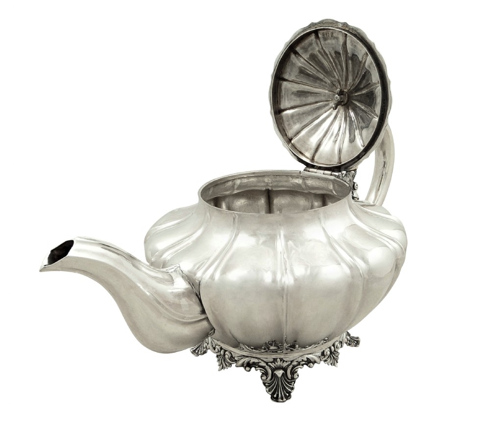 Antique William IV Sterling Silver Teapot 1833 View V