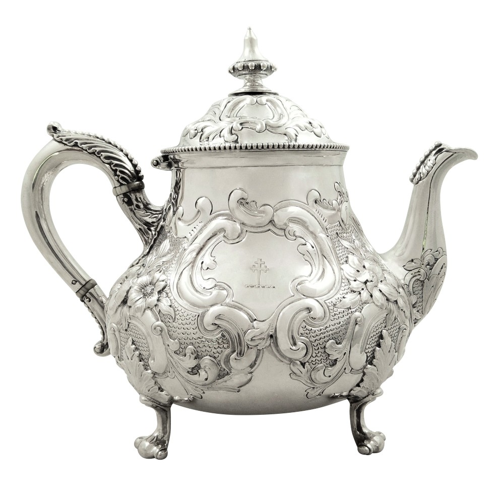 Antique Victorian Sterling Silver Teapot 1869