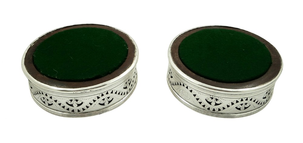 Pair of Antique William IV Sterling Silver Wine Coasters 1835 View VI