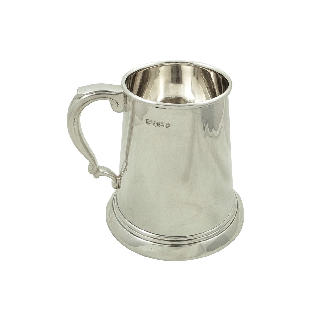 Vintage Sterling Silver Pint Tankard / Mug 