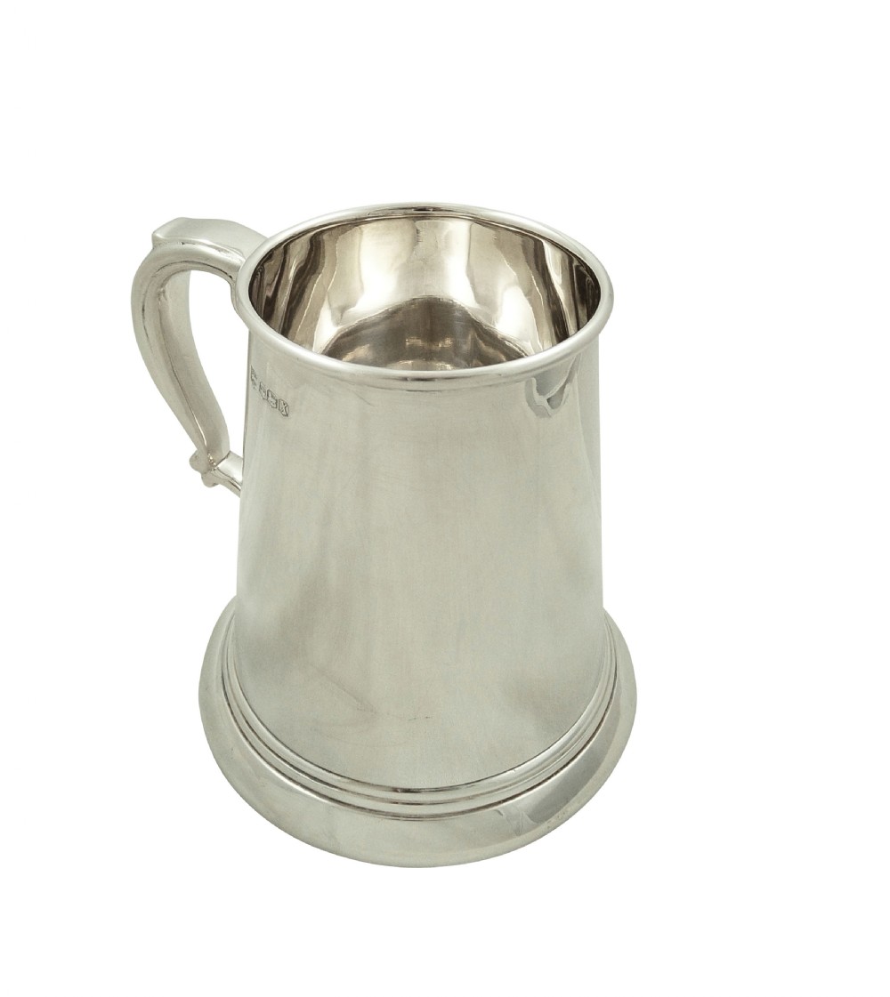 Vintage Sterling Silver Pint Tankard / Mug  View V