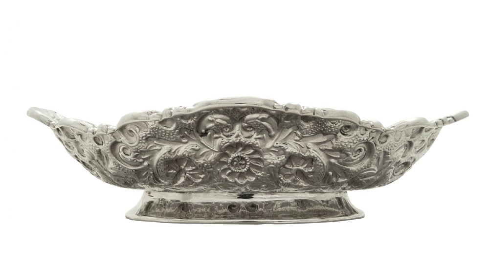 Antique Victorian Sterling Silver Dish 1886 View V