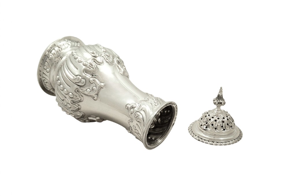 Antique Edwardian Sterling Silver Sugar Shaker / Caster 1905 View II