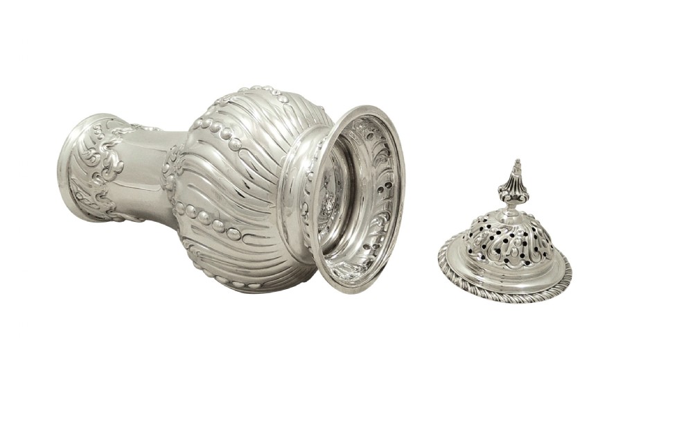 Antique Edwardian Sterling Silver Sugar Shaker / Caster 1905 View VI