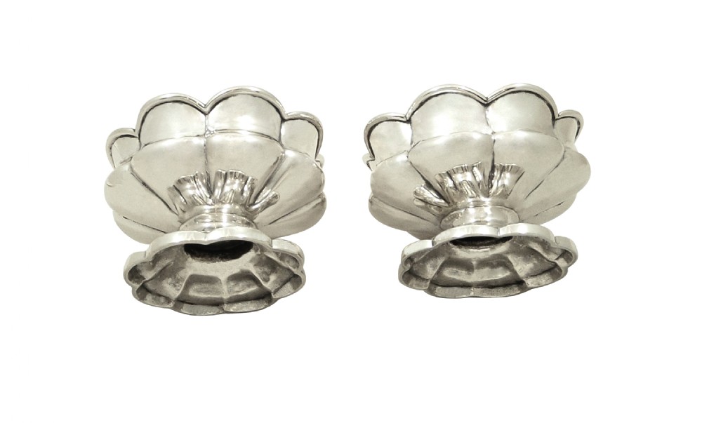 Pair of Antique William IV Sterling Silver Salts 1832 View V