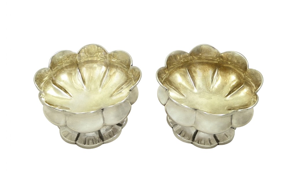 Pair of Antique William IV Sterling Silver Salts 1832 View IX