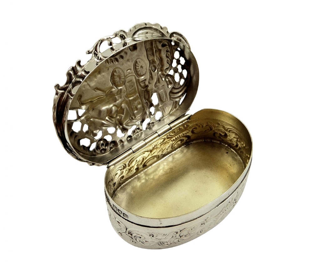 Antique Edwardian Sterling Silver Marriage / Wedding Box 1907 View II