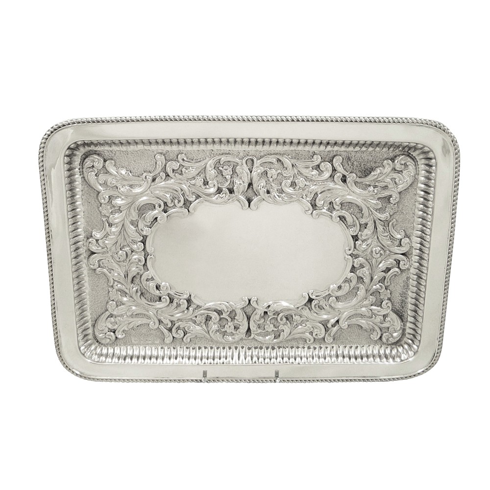 Antique Victorian Sterling Silver Dressing Tray 1899