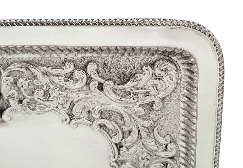 Antique Victorian Sterling Silver Dressing Tray 1899 View II