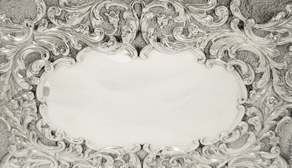 Antique Victorian Sterling Silver Dressing Tray 1899 View VI
