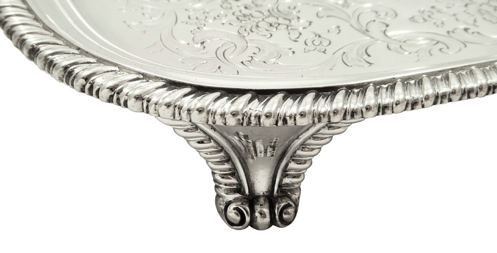 Antique Georgian Sterling Silver Tray / Salver 1818 View VI