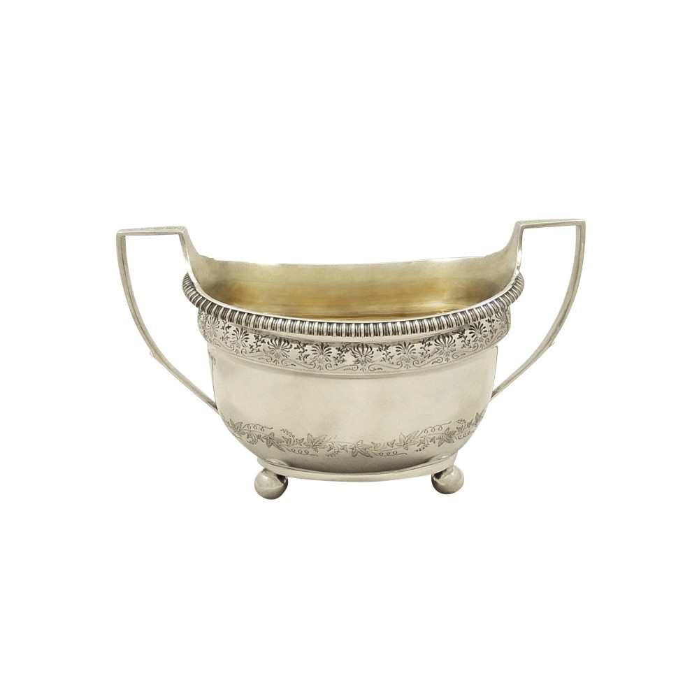 Antique Georgian Sterling Silver 2 Handle Bowl 1808