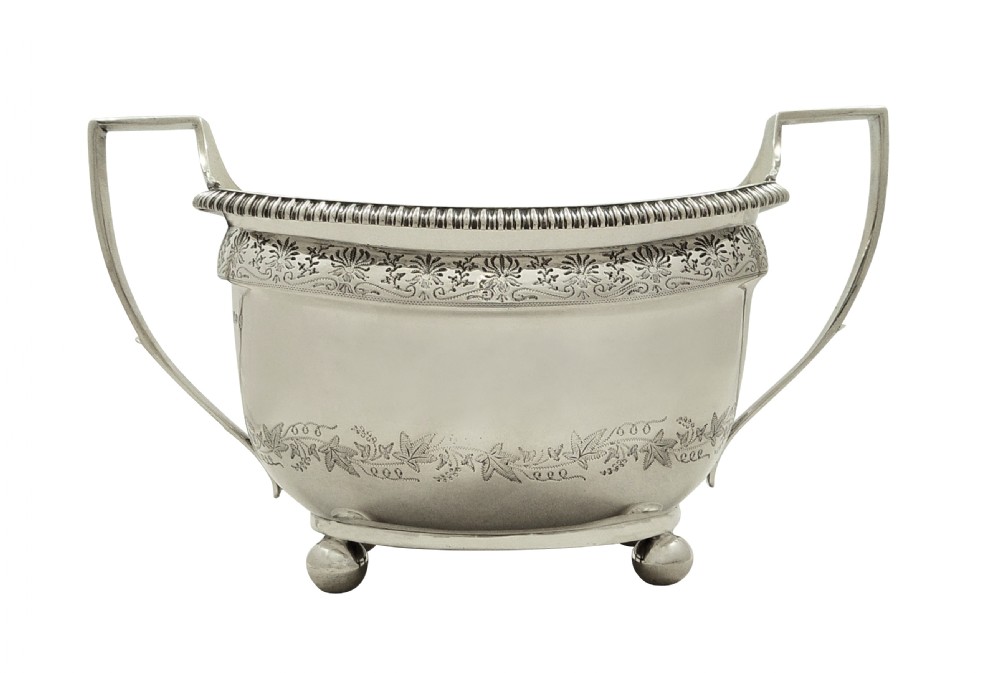 Antique Georgian Sterling Silver 2 Handle Bowl 1808 View X