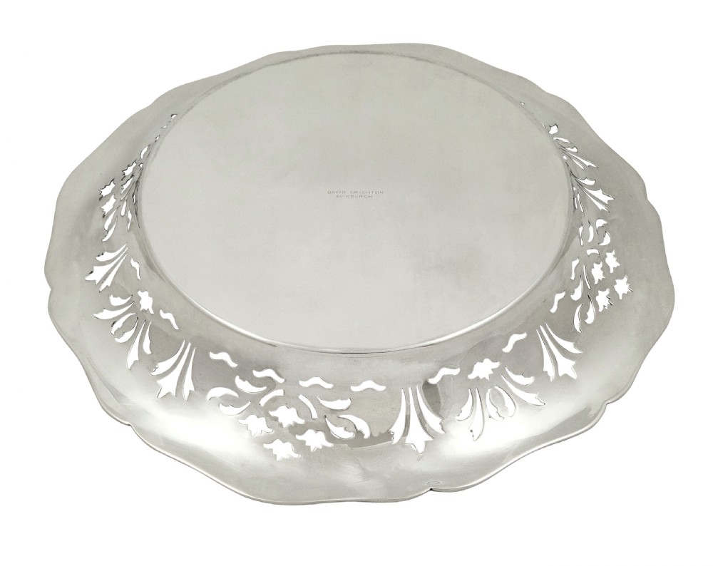 Pair of Antique Victorian Scottish Sterling Silver Dishes - Edinburgh 1900 View VI