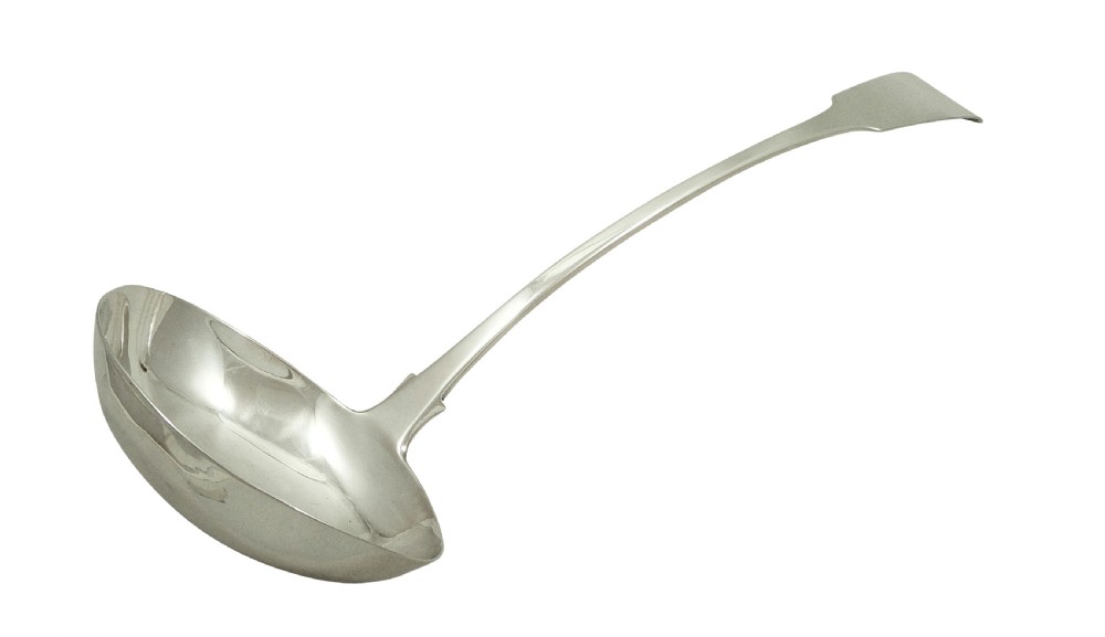 Antique Irish Sterling Silver Soup Ladle - Dublin 1818 View II
